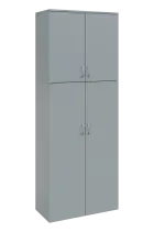 N 6 - 84D kancelářská skříň, 4-dveřová, 2150x800x400, šedá